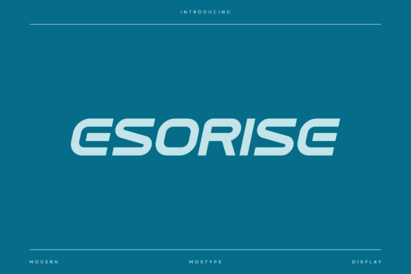 Esorise: A Futuristic Typeface for Modern Makers