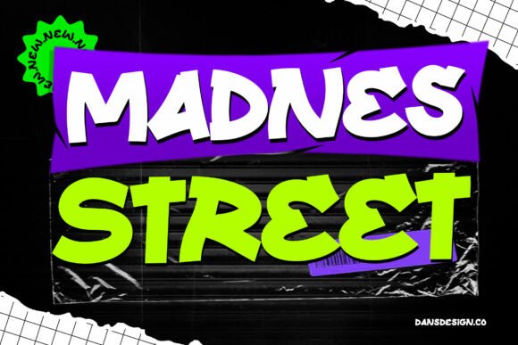 Madnes Street Font: Bold Graffiti Style for Brands