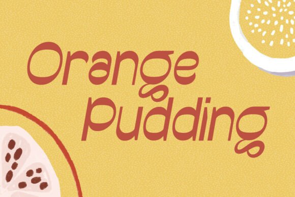 Orange Pudding: A Retro Display Font for Bold Branding