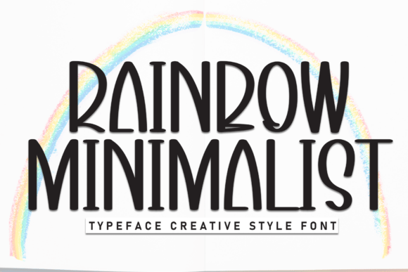 Rainbow Minimalist Typeface for Branding