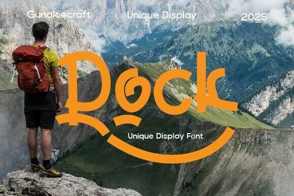 Rock Display Font for Playful Brand Identity