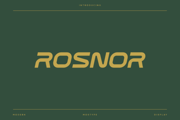 Rosnor Display Font for Modern Branding