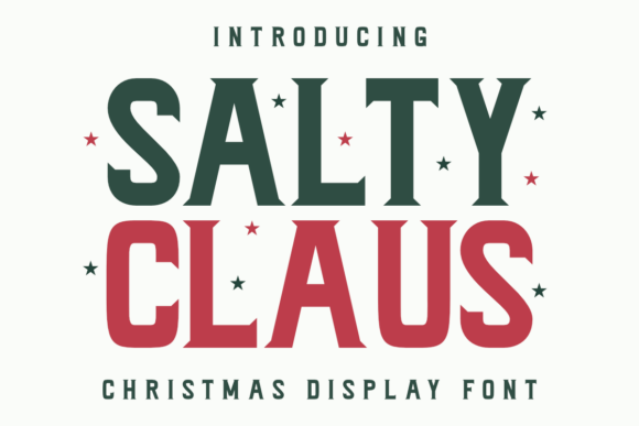 Salty Claus: A Festive Display Font for Holiday Editorial Design