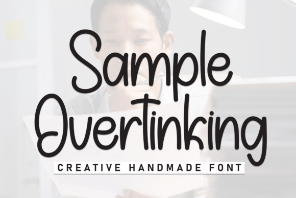 Sample Overtinking Typeface for Playful Branding