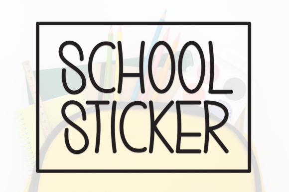 School Sticker Font for Playful Business Branding
