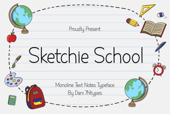 Sketchie School: A Playful Display Font for Editors