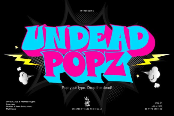 Undead Popz: A Bold Display Font for Brands