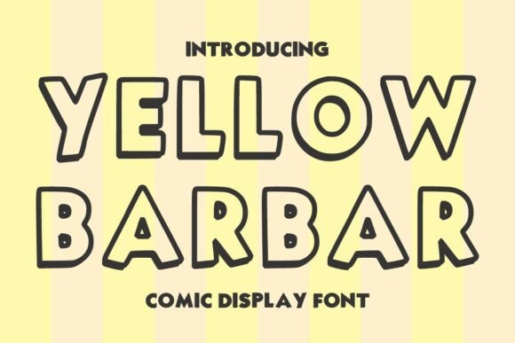 Yellow Barbar Font: A Friendly Outline Typeface for Makers