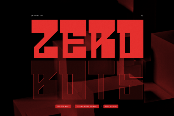 Zero Bots Typeface for Bold Branding